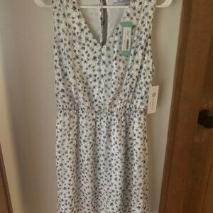Sundress with blue flowers